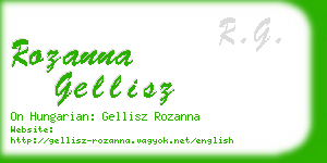 rozanna gellisz business card